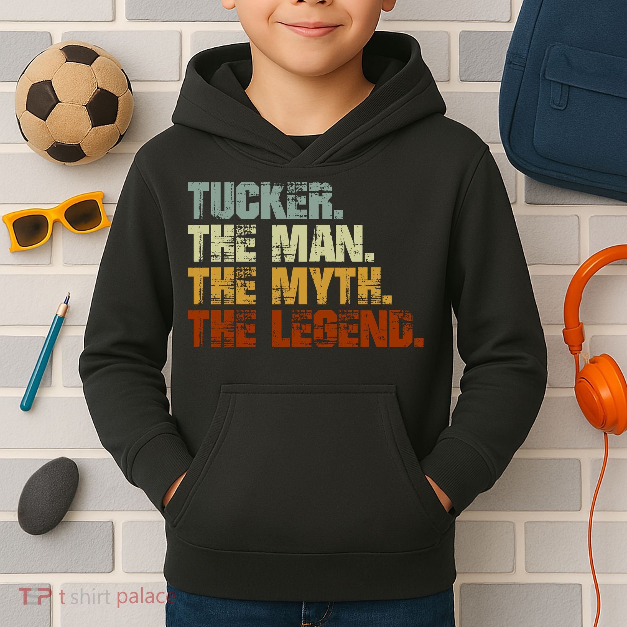 Tucker The Man The Myth The Legend Tucker Carlson 1 Kids Hoodie