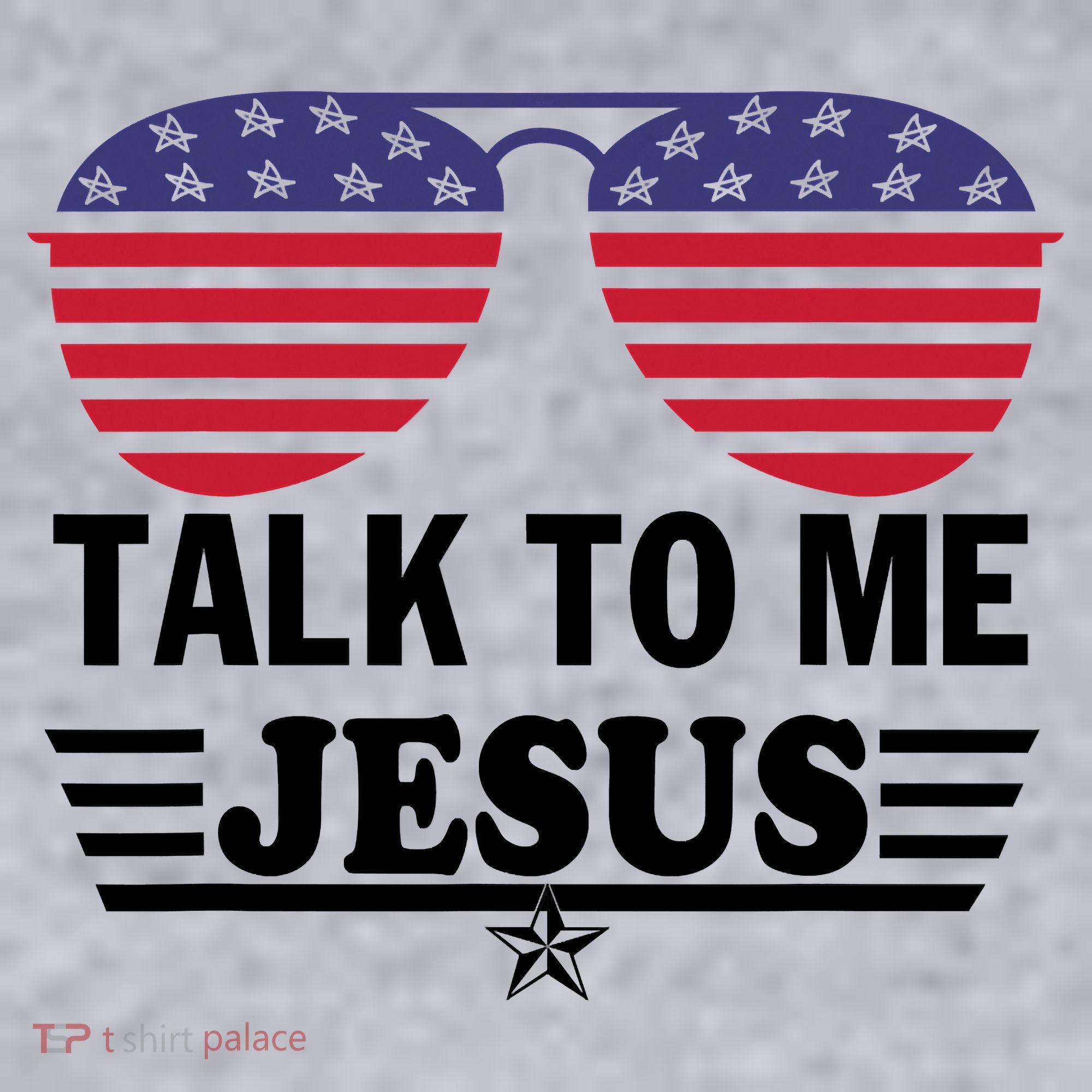 Talk To Me Jesus Glasses US Flag Women's Sweatshirt
