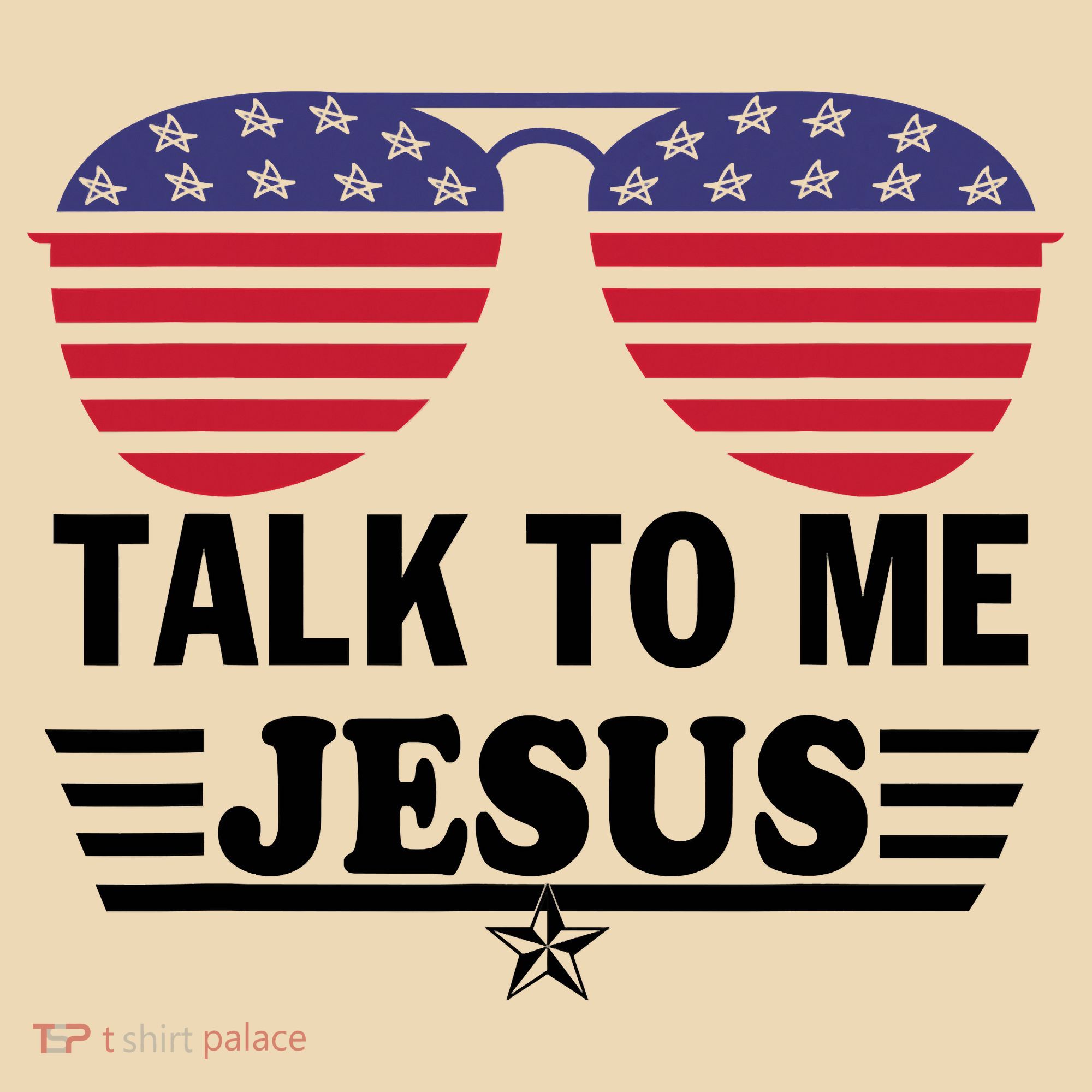 Talk To Me Jesus Glasses US Flag Tote Bag