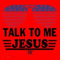 Talk To Me Jesus Glasses US Flag Santa Hat thumb 1