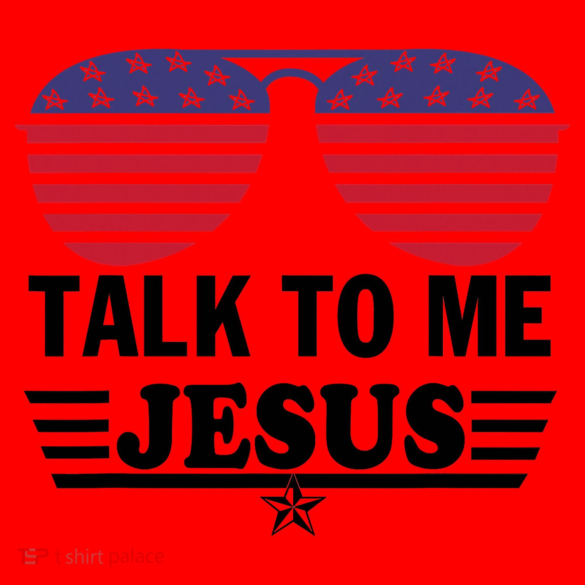 Talk To Me Jesus Glasses US Flag Santa Hat