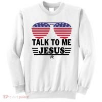 Talk To Me Jesus Glasses US Flag Sweatshirt thumb 0