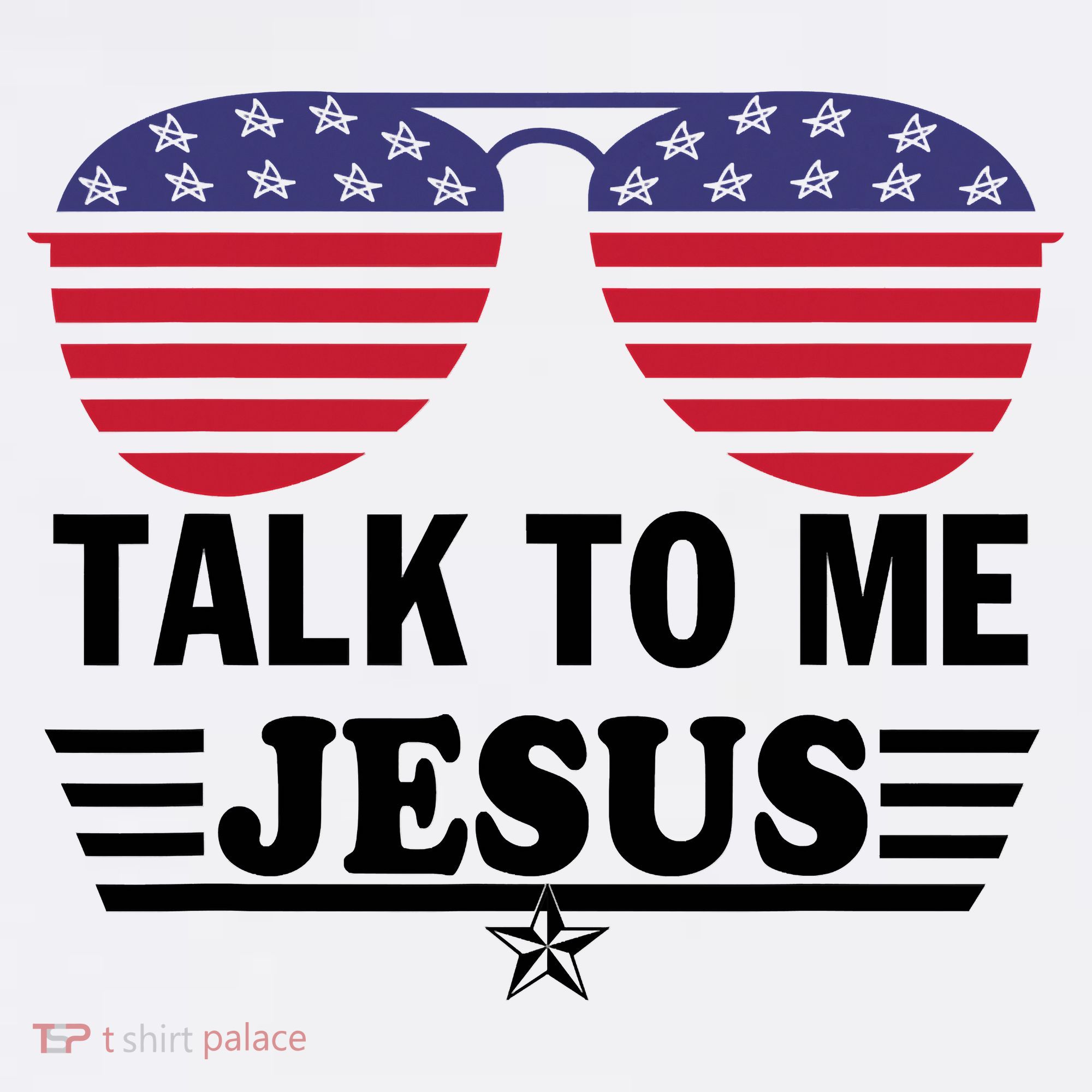 Talk To Me Jesus Glasses US Flag Sweatshirt