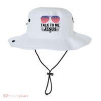 Talk To Me Jesus Glasses US Flag Bucket Hat thumb 0