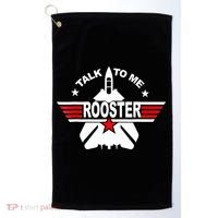 Talk To Me Rooster Funny 80s Talk To Me Rooster Golf Towel thumb 0