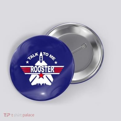 Talk To Me Rooster Funny 80s Talk To Me Rooster Button