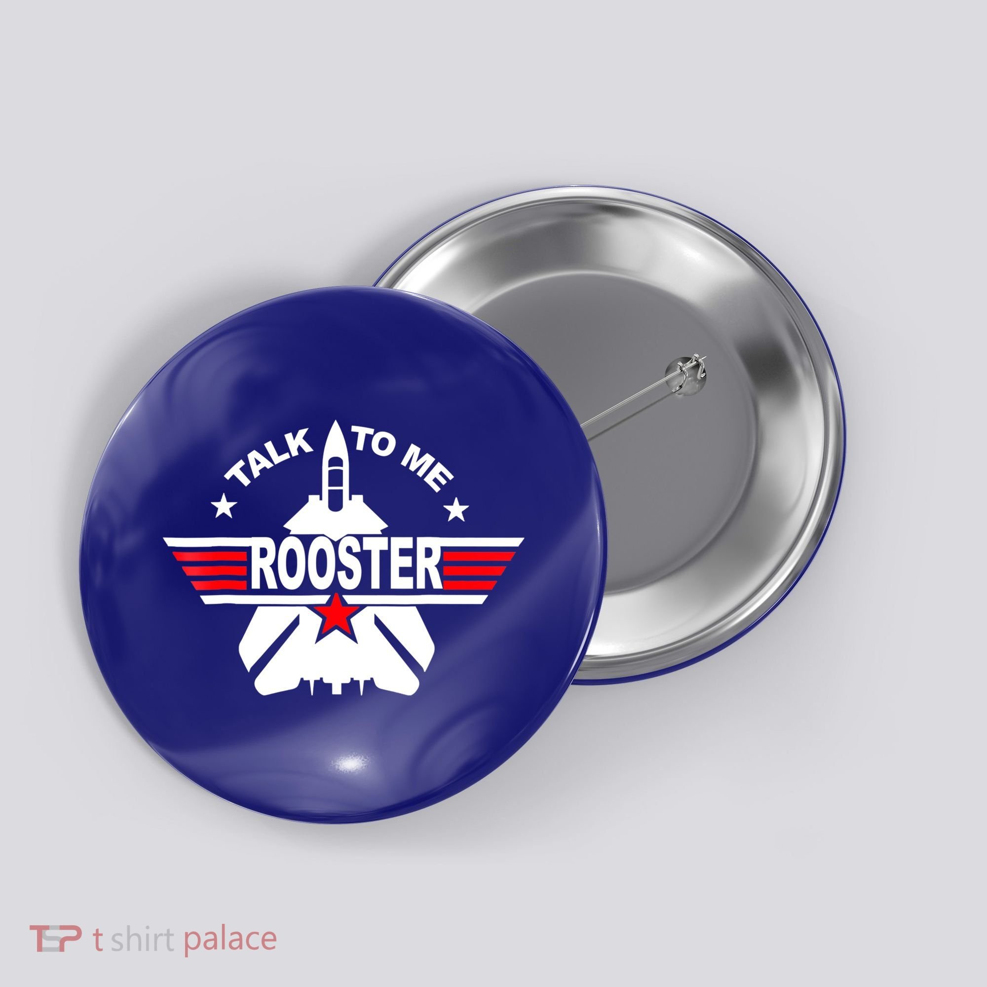 Talk To Me Rooster Funny 80s Talk To Me Rooster Button