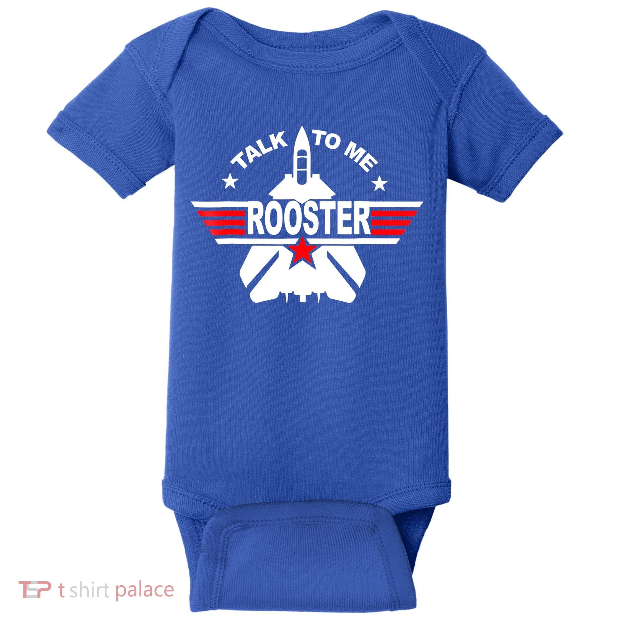Talk To Me Rooster Funny 80s Talk To Me Rooster Baby Bodysuit