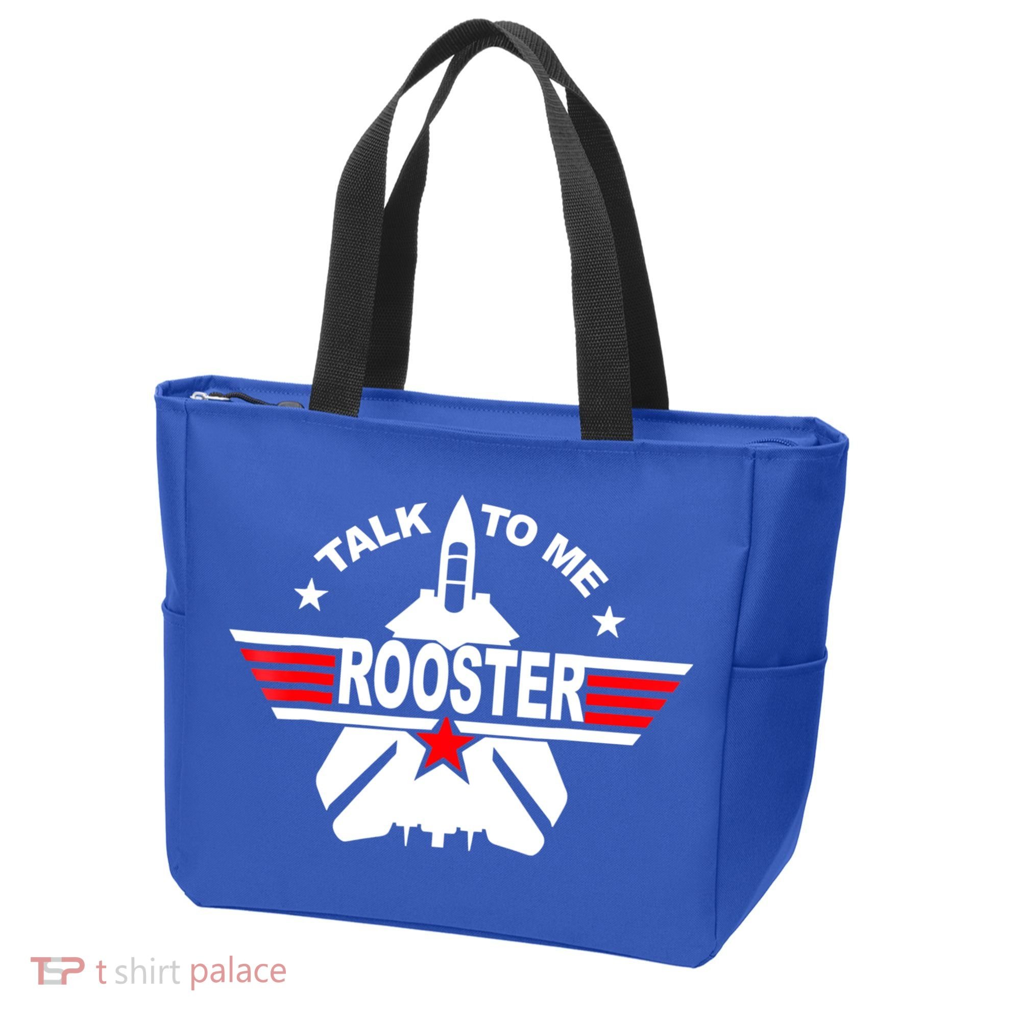 Talk To Me Rooster Funny 80s Talk To Me Rooster Tote Bag