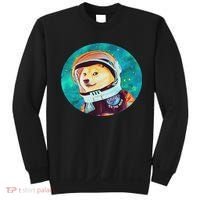 To The Moon Doge Astronaut Crypto Dogecoin Shiba Inu Meme Sweatshirt thumb 0