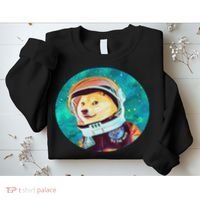 To The Moon Doge Astronaut Crypto Dogecoin Shiba Inu Meme Sweatshirt thumb 2