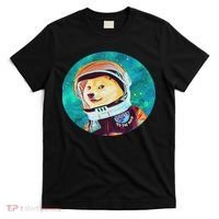 To The Moon Doge Astronaut Crypto Dogecoin Shiba Inu Meme T-Shirt thumb 0