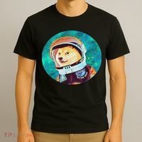 To The Moon Doge Astronaut Crypto Dogecoin Shiba Inu Meme T-Shirt thumb 3