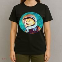 To The Moon Doge Astronaut Crypto Dogecoin Shiba Inu Meme T-Shirt thumb 4