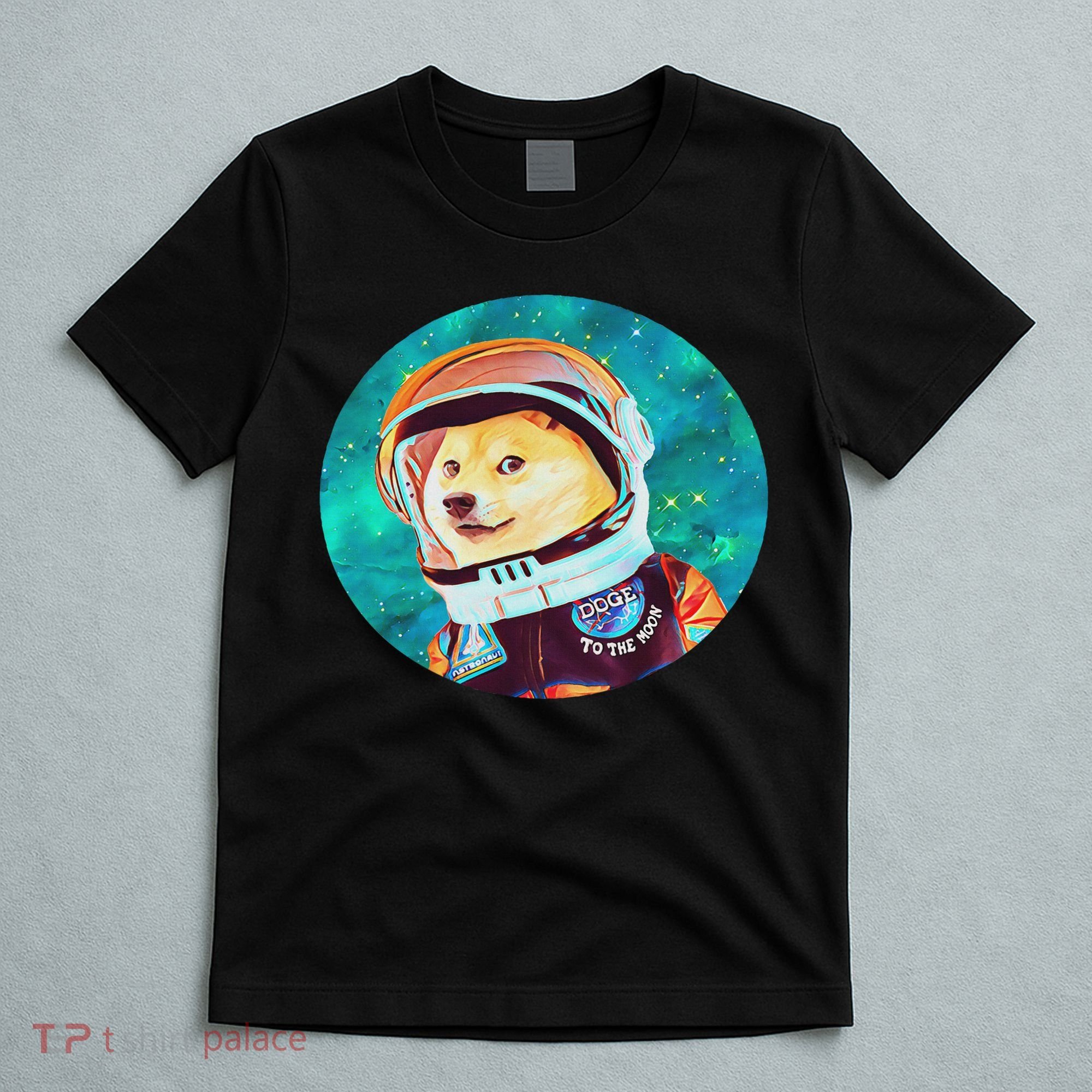 To The Moon Doge Astronaut Crypto Dogecoin Shiba Inu Meme T-Shirt