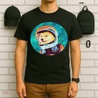 To The Moon Doge Astronaut Crypto Dogecoin Shiba Inu Meme T-Shirt thumb 6