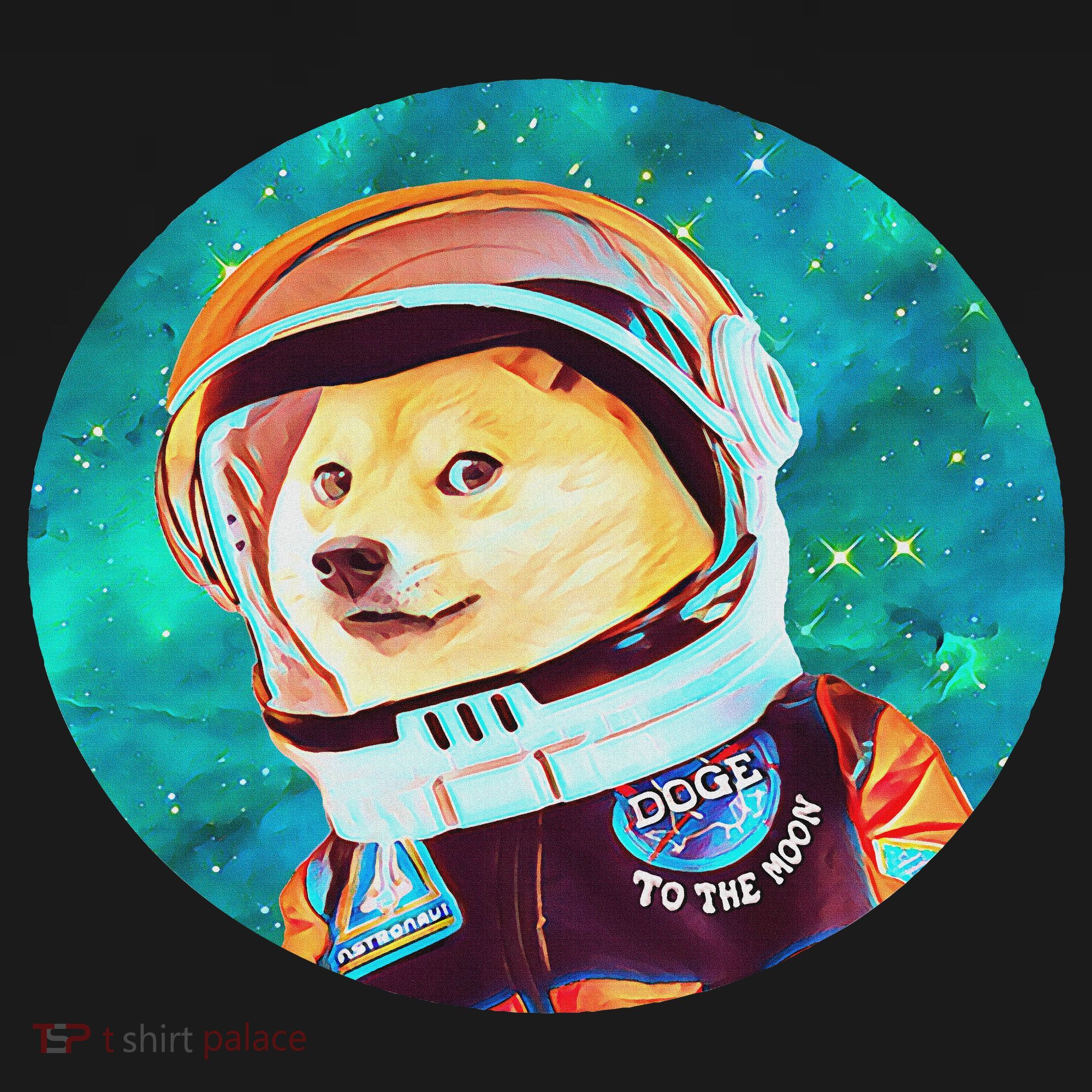 To The Moon Doge Astronaut Crypto Dogecoin Shiba Inu Meme Women's Tank Top