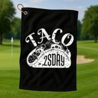 Taco Tuesday Mexican Golf Towel thumb 1