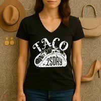 Taco Tuesday Mexican Women's V-Neck T-Shirt thumb 3