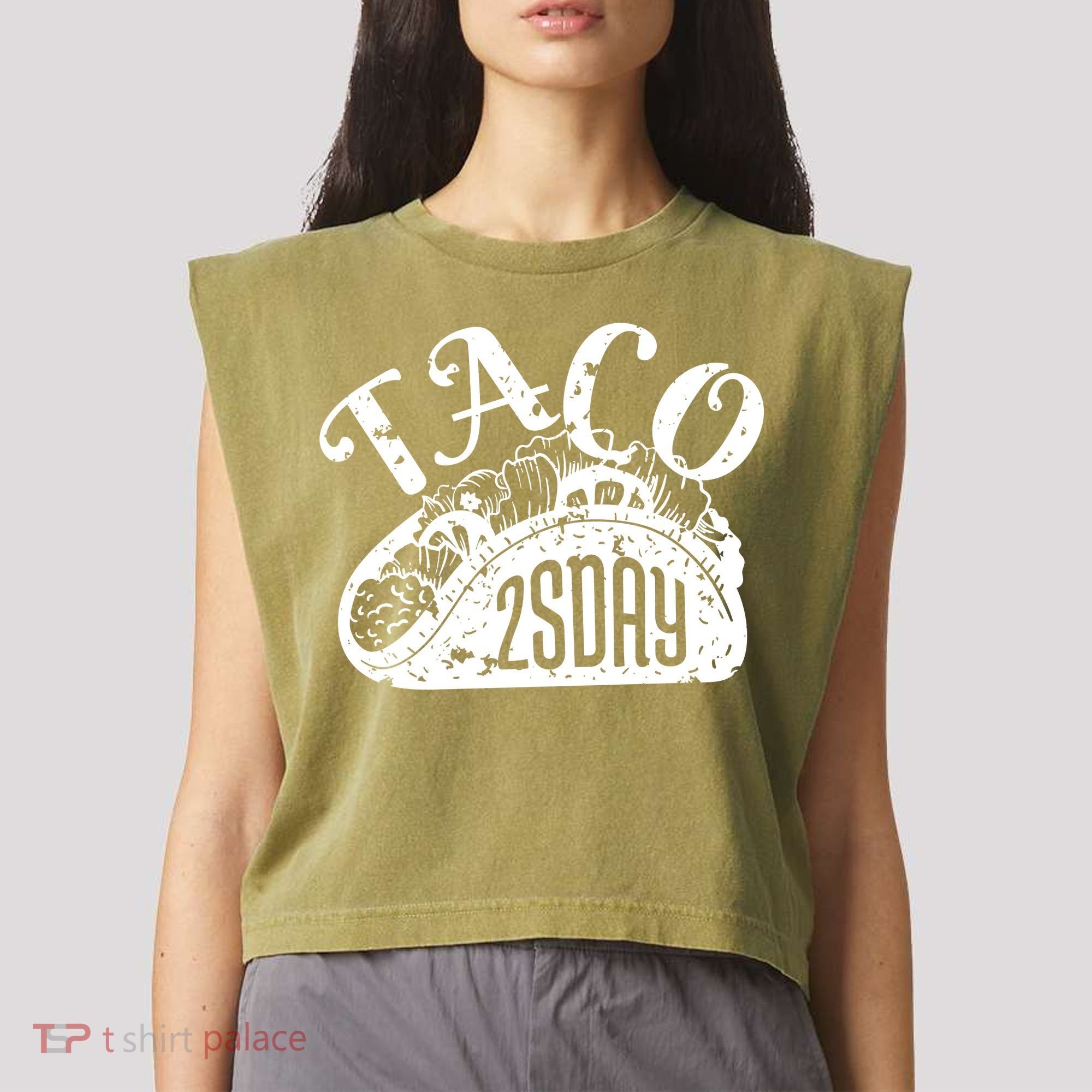 Taco Tuesday Mexican Garment-Dyed Women's Muscle Tee