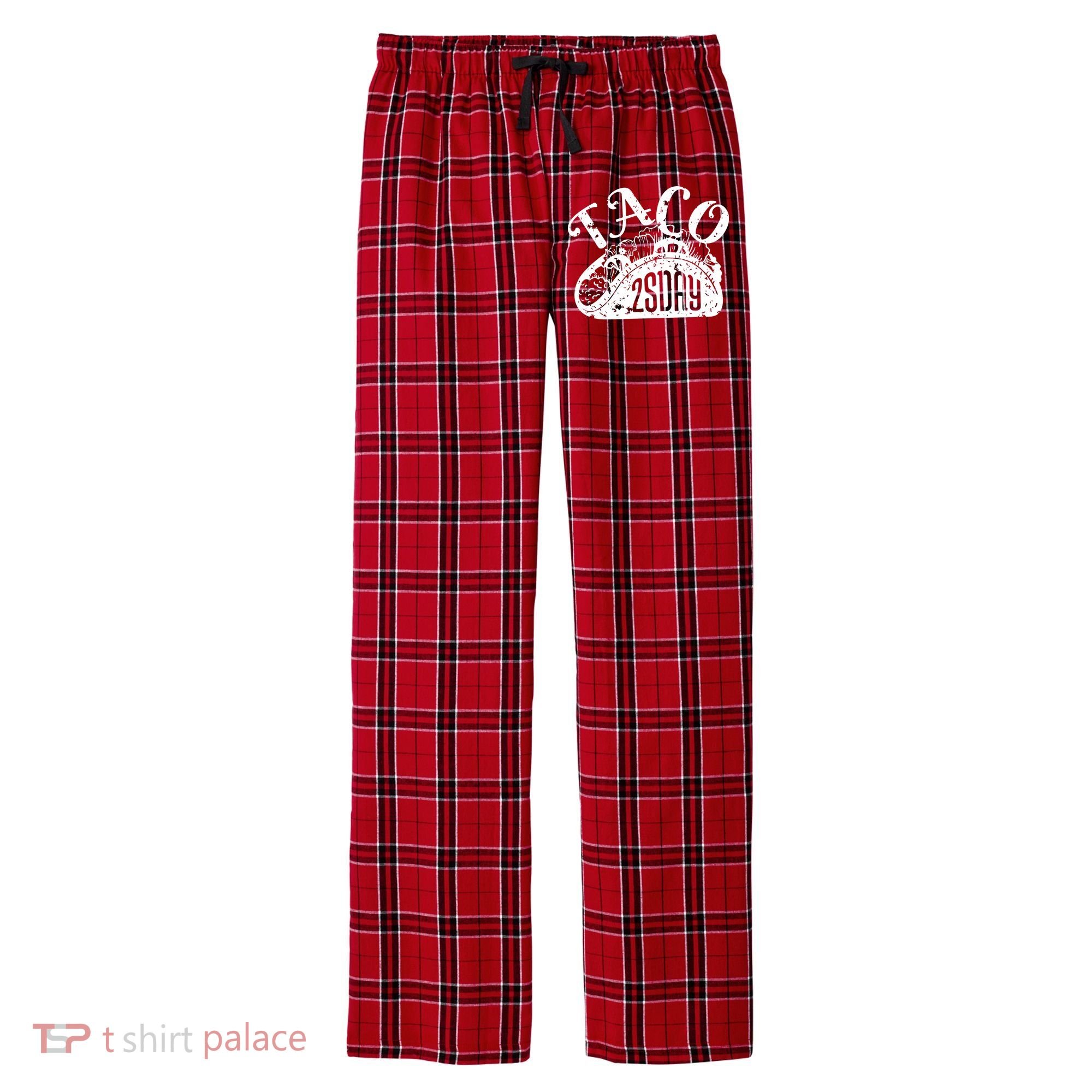 Taco Tuesday Mexican Men's Flannel Plaid Pajama Pants
