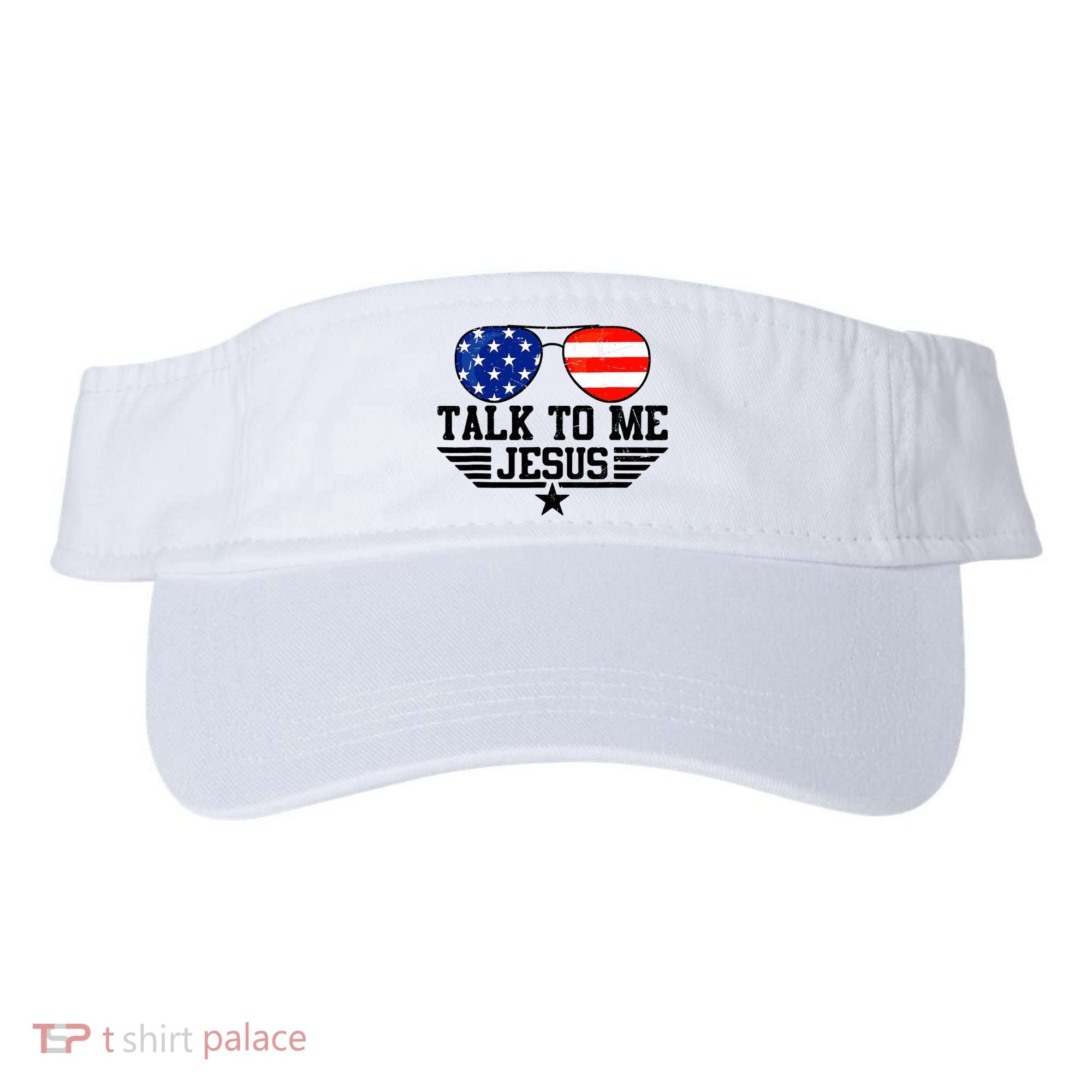 Talk To Me Jesus Glasses Usa Flag Christian Sunglasses Visor