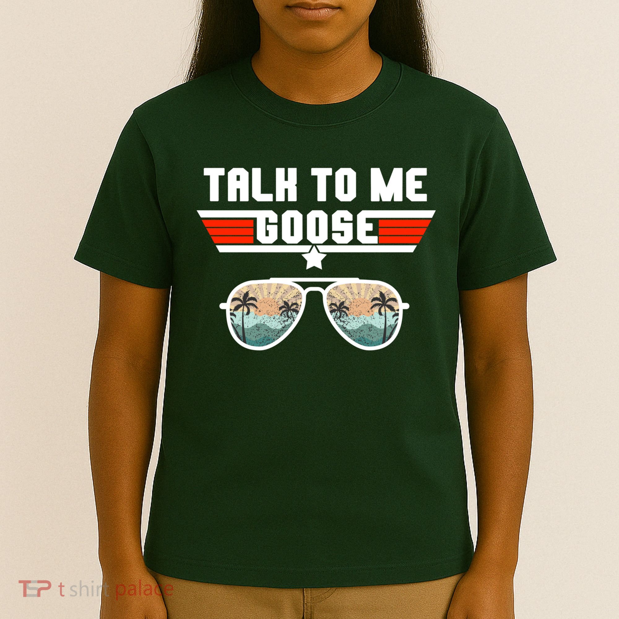 Talk To Me Goose Jet Fighter Sunglasses T-Shirt