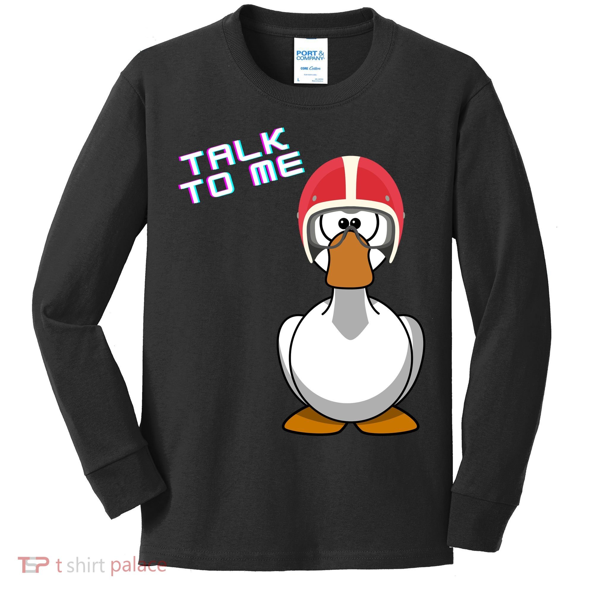 Talk To Me Goose Kids Long Sleeve Shirt