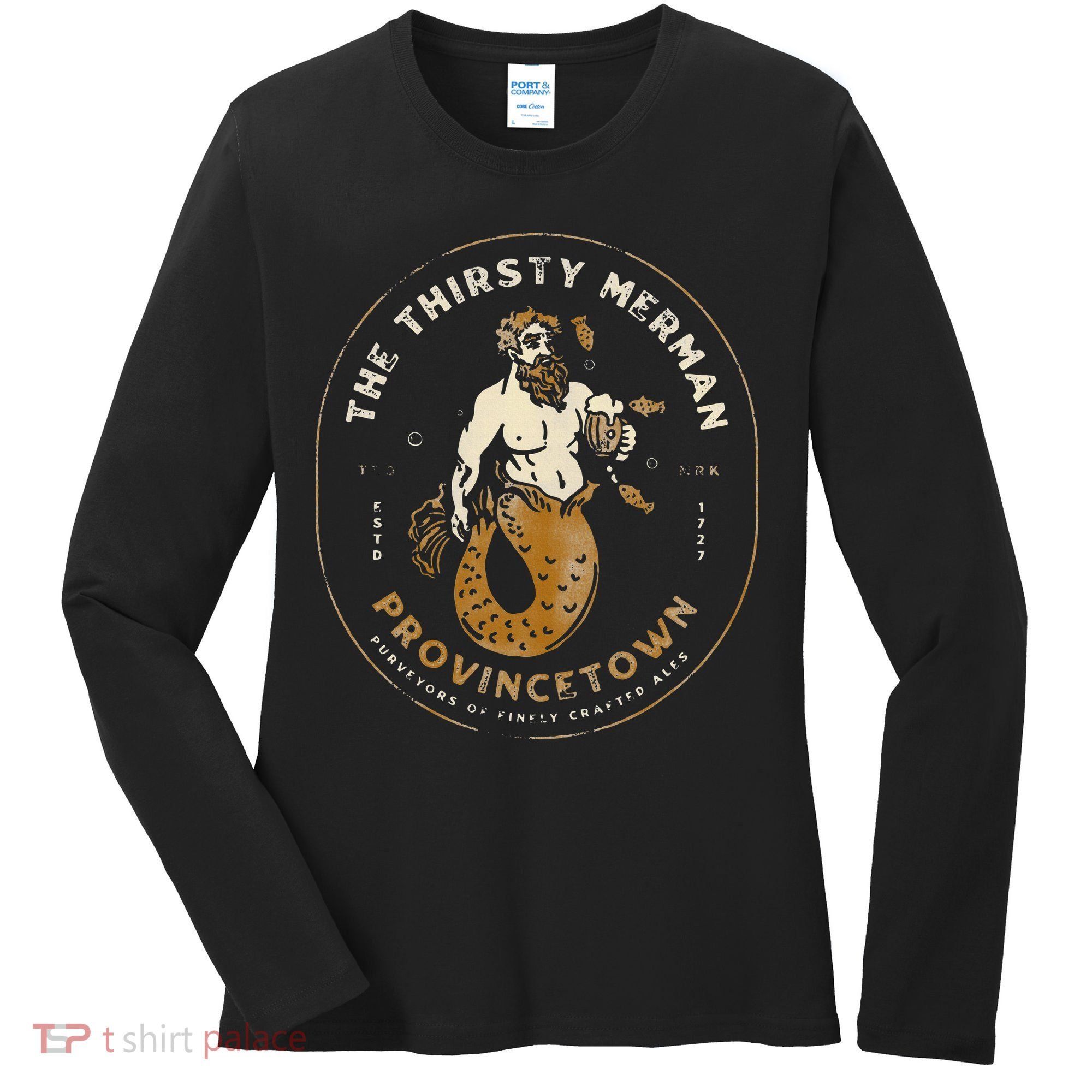 The Thirsty Merman Provincetown Cape Cod Massachusetts Women's Long Sleeve Shirt
