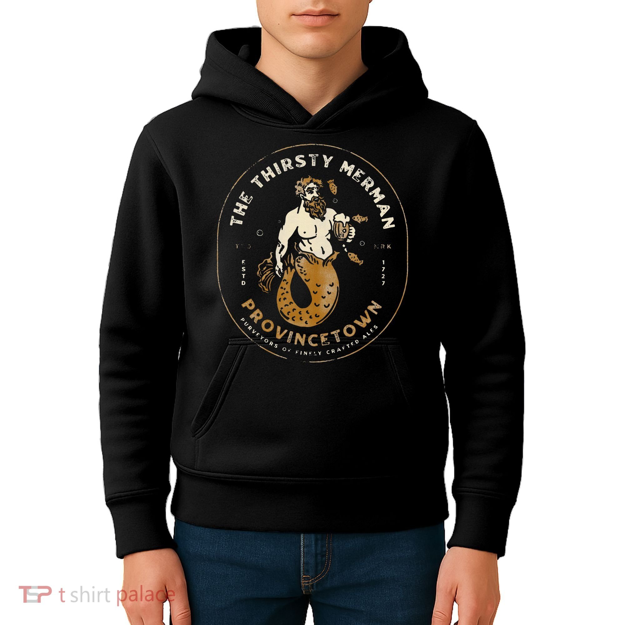 The Thirsty Merman Provincetown Cape Cod Massachusetts Kids Hoodie