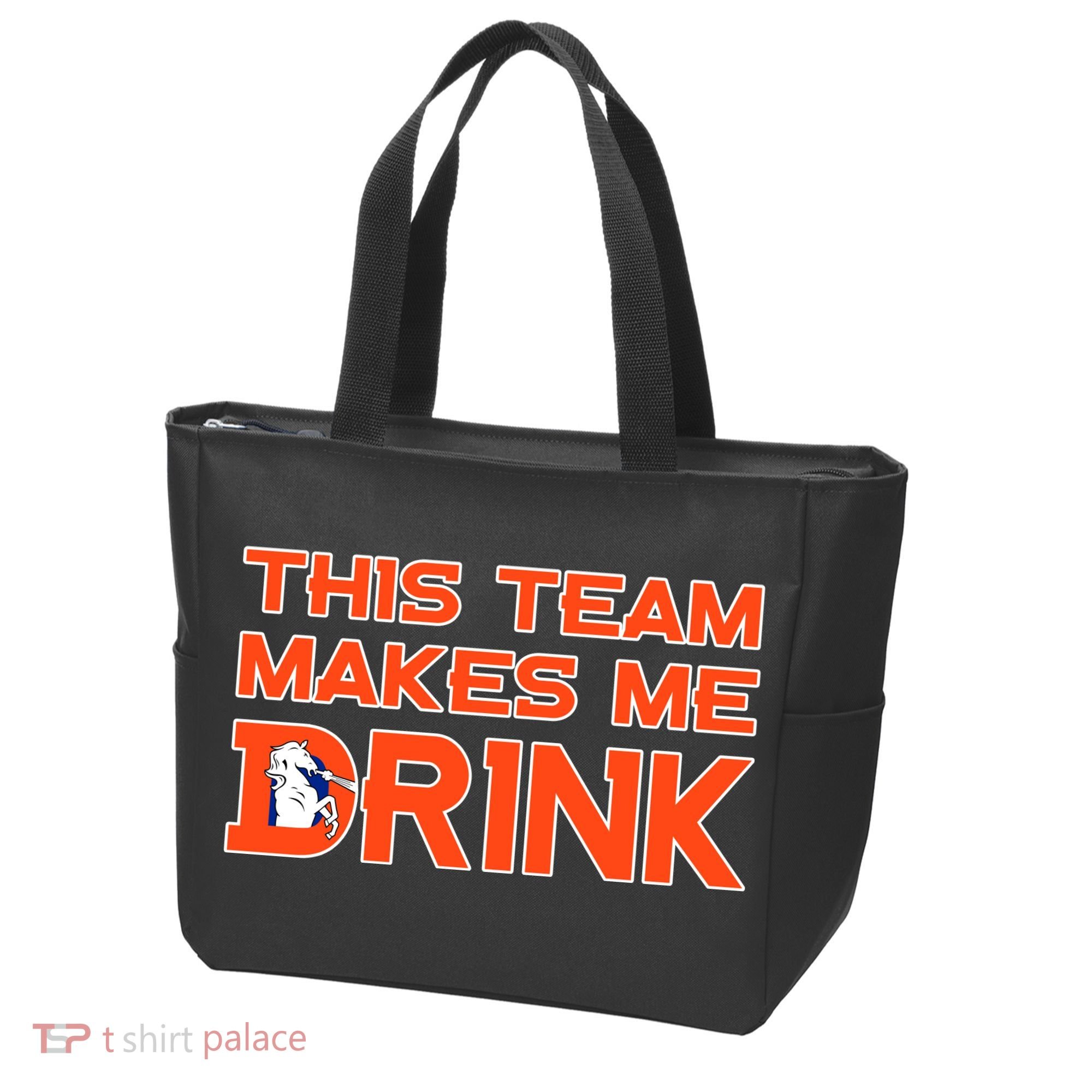 This Team Makes Me Drink Denver Funny Tote Bag