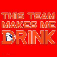 This Team Makes Me Drink Denver Funny Santa Hat thumb 1