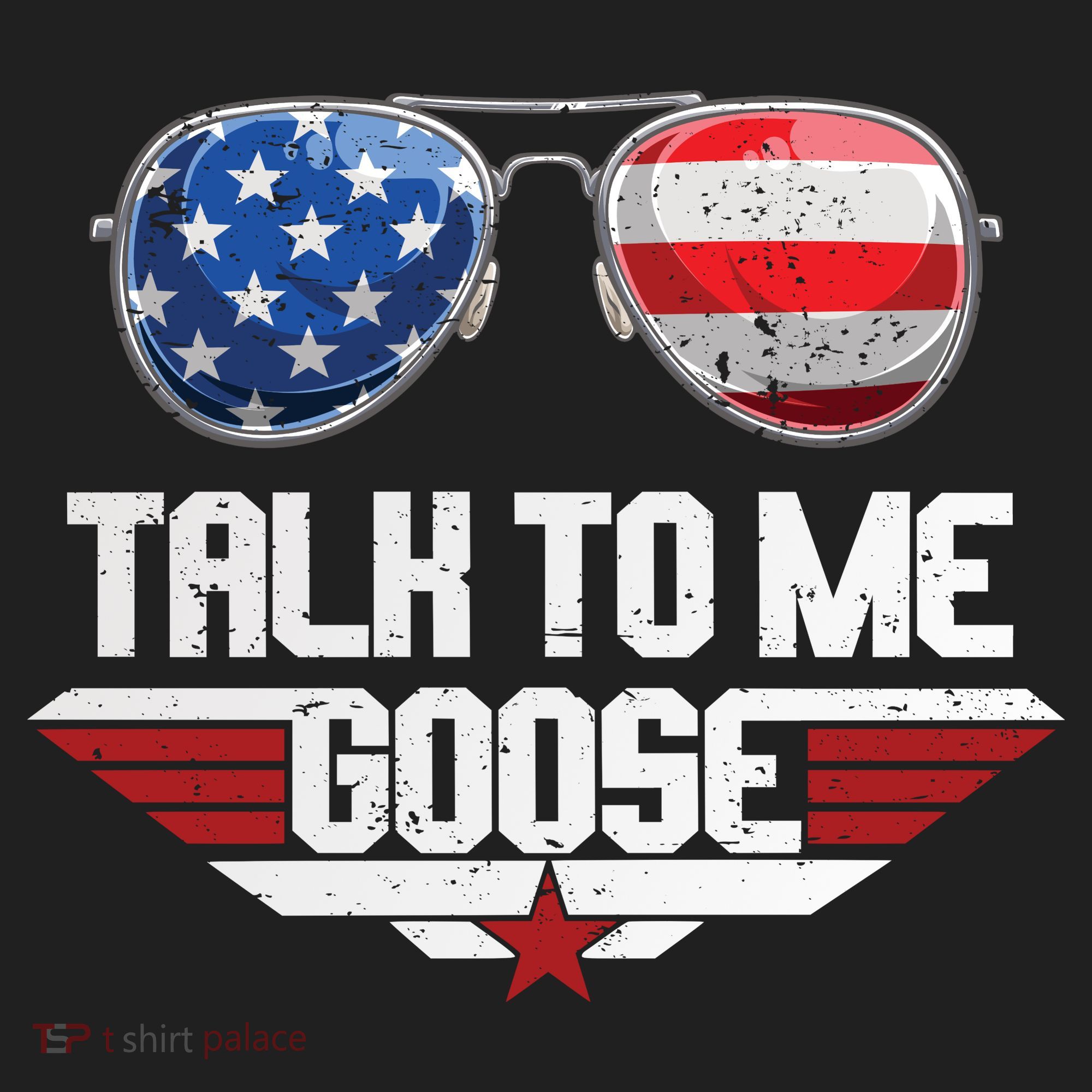 Talk To Me Goose American Flag Glasses Women's Sweatshirt