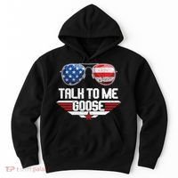 Talk To Me Goose American Flag Glasses Hoodie thumb 0