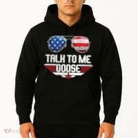 Talk To Me Goose American Flag Glasses Hoodie thumb 2