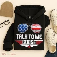 Talk To Me Goose American Flag Glasses Hoodie thumb 4