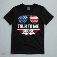 Talk To Me Goose American Flag Glasses T-Shirt thumb 5