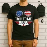 Talk To Me Goose American Flag Glasses T-Shirt thumb 6