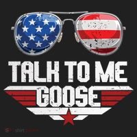 Talk To Me Goose American Flag Glasses Beanie thumb 2