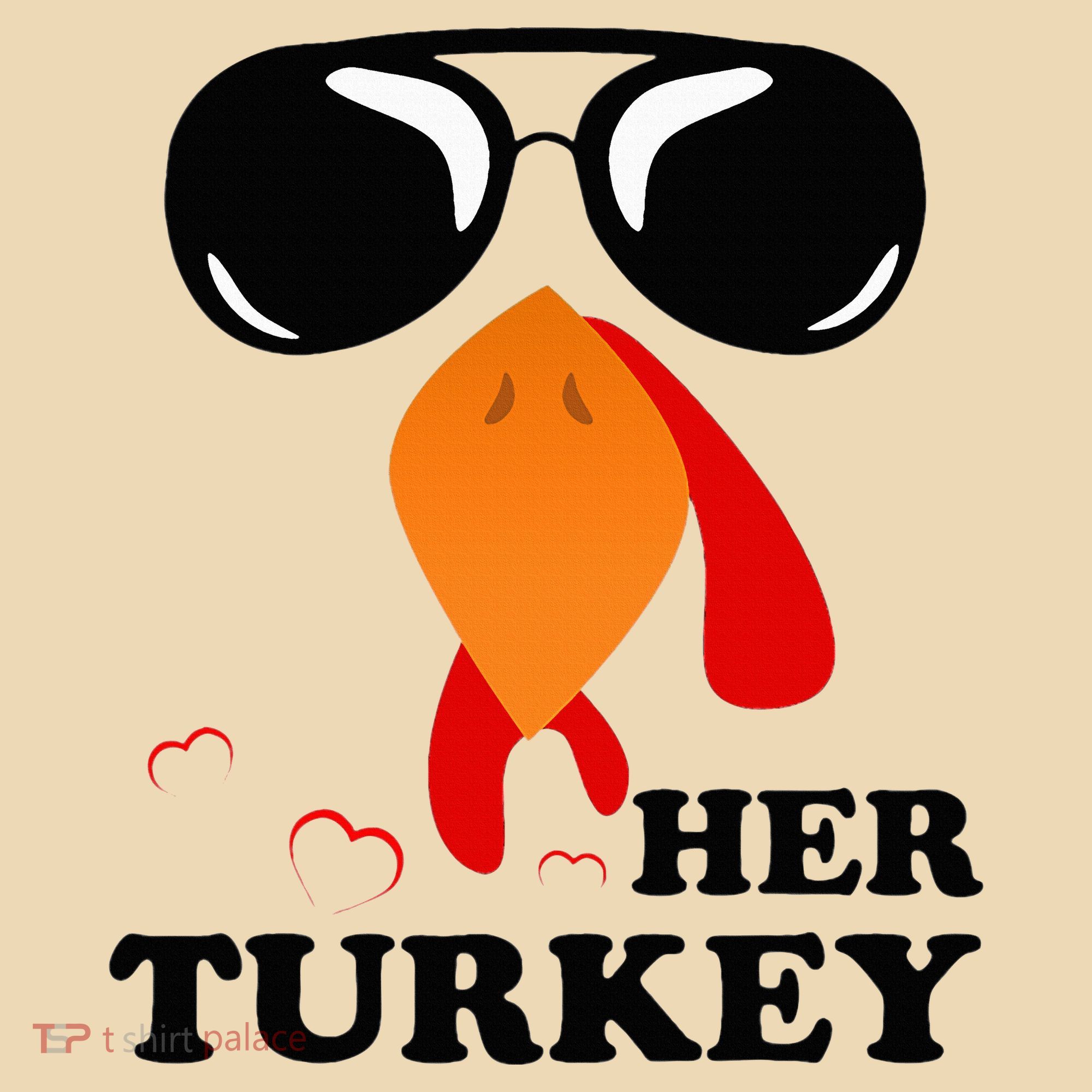 Thanksgiving Turkey Matching For Couple HER TURKEY Tote Bag