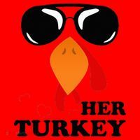 Thanksgiving Turkey Matching For Couple HER TURKEY Santa Hat thumb 1