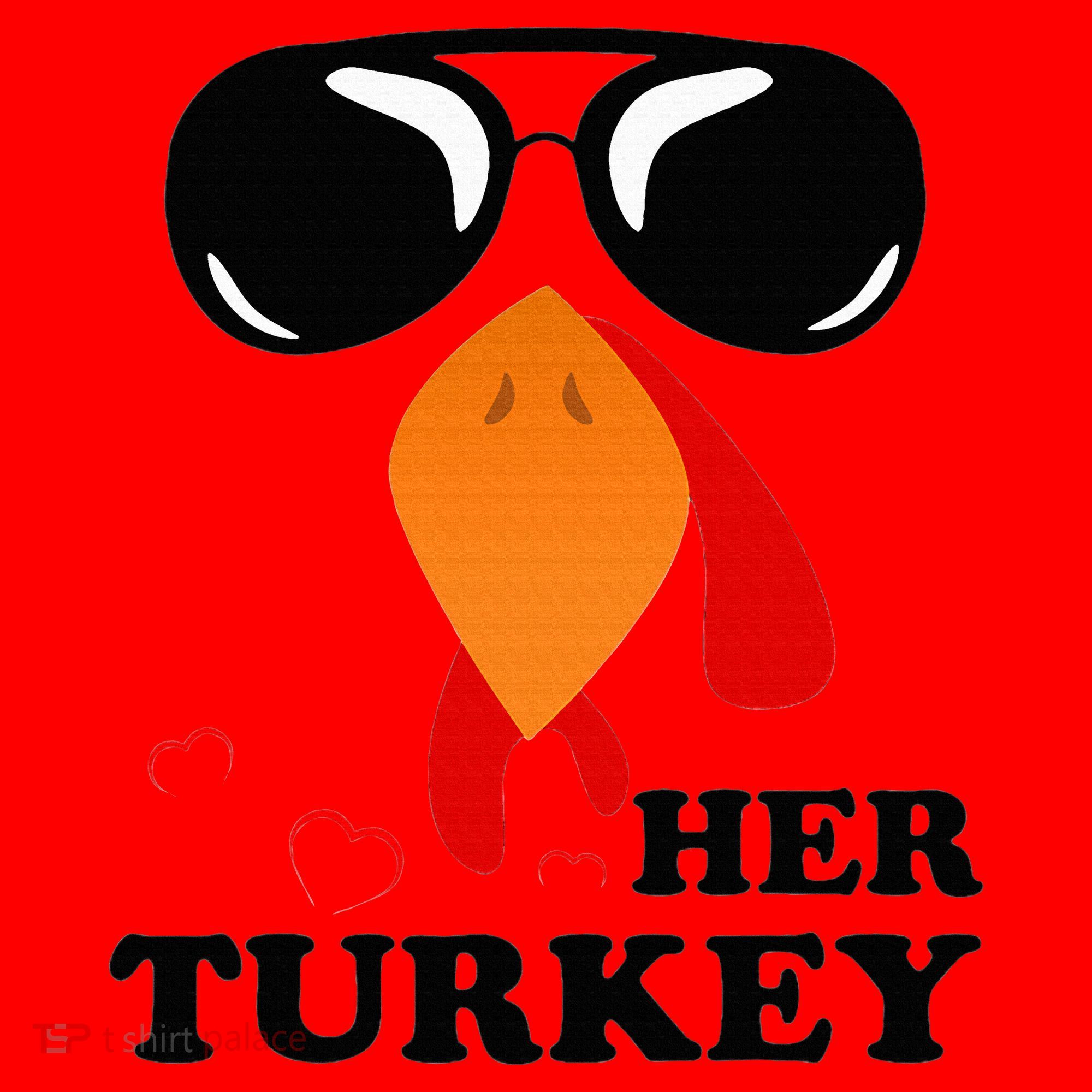 Thanksgiving Turkey Matching For Couple HER TURKEY Santa Hat