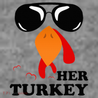 Thanksgiving Turkey Matching For Couple HER TURKEY Tall Sweatshirt thumb 2
