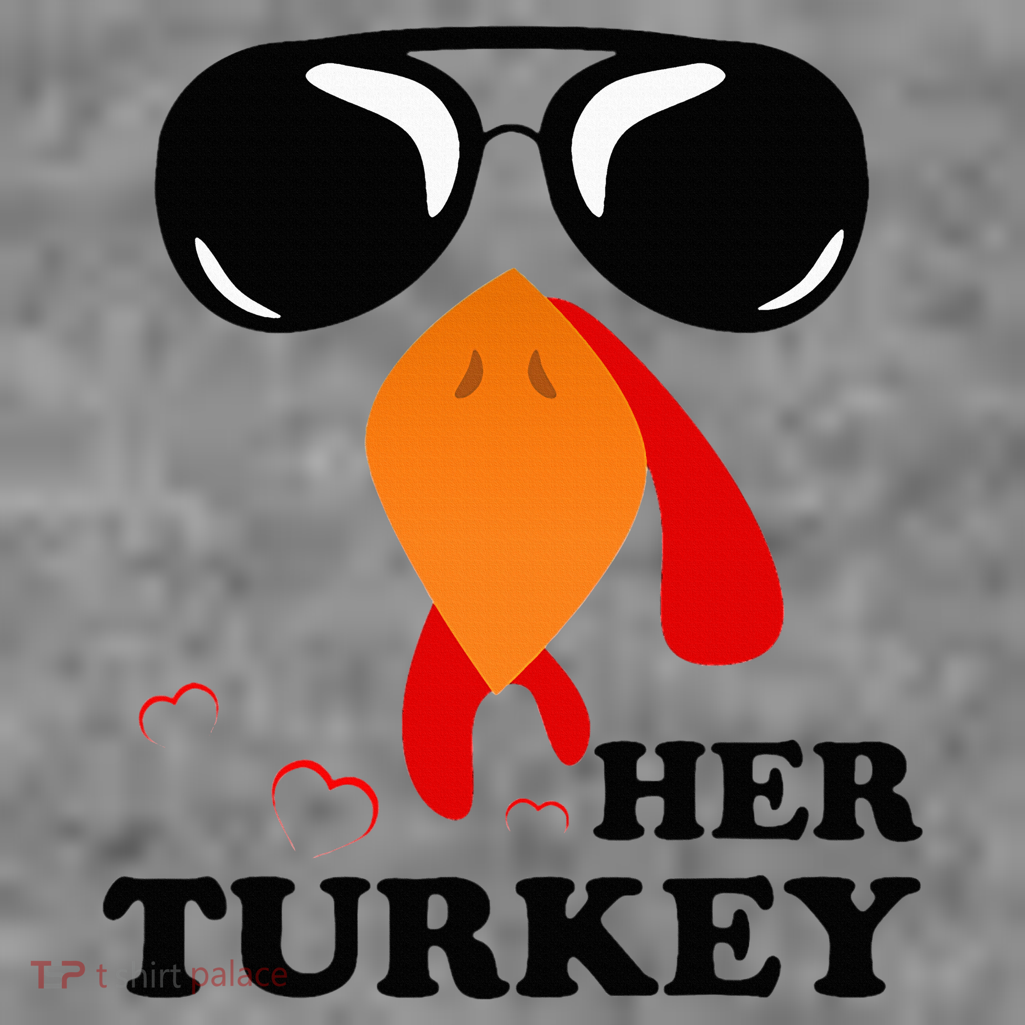 Thanksgiving Turkey Matching For Couple HER TURKEY Tall Sweatshirt
