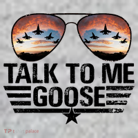 Talk To Me Goose Jet Fighter Sunglasses T-Shirt thumb 7
