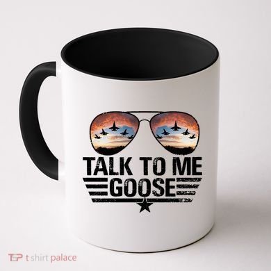 Talk To Me Goose Jet Fighter Sunglasses Coffee Mug