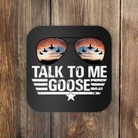 Talk To Me Goose Jet Fighter Sunglasses Coaster thumb 0