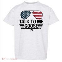 Talk To Me Goose USA Flag Sunglasses Toddler T-Shirt thumb 0