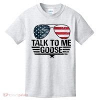 Talk To Me Goose USA Flag Sunglasses Kids T-Shirt thumb 0