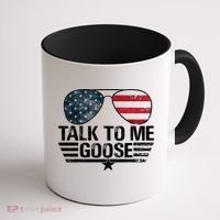 Talk To Me Goose USA Flag Sunglasses Coffee Mug thumb 1